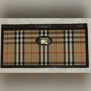 Burberrys of London Nova Check Canvas Leather Long Wallet VINTAGE